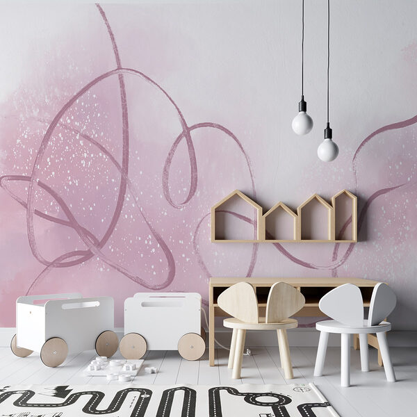 Pink and white background with a line Pink and white background with a line