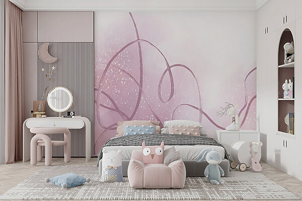 Pink and white background with a line Pink and white background with a line