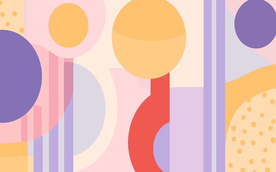 Colorful art piece with circles and circles