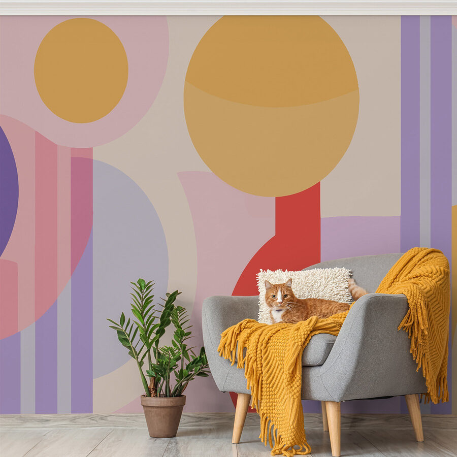 Colorful art piece with circles and circles