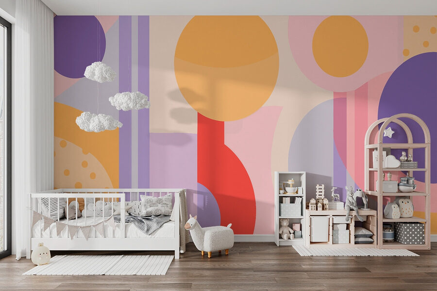 Colorful art piece with circles and circles