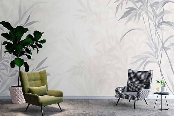 White background with leaves White background with leaves
