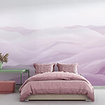 Wall mural Purple and white landscape
