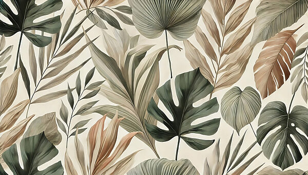 Wallpaper with leaves Wallpaper with leaves