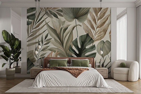 Wallpaper with leaves Wallpaper with leaves