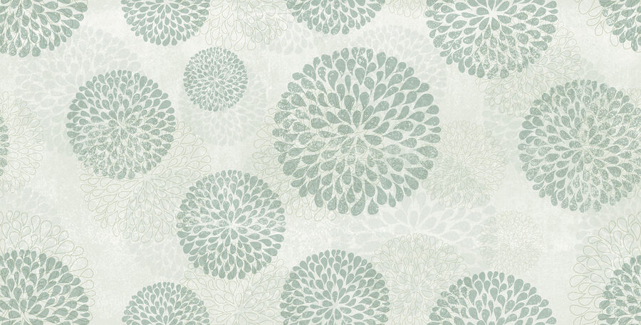 Wallpaper with circles and flowers Wallpaper with circles and flowers