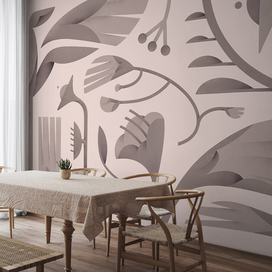 Floral patterns in soft shades. Floral patterns in soft shades.