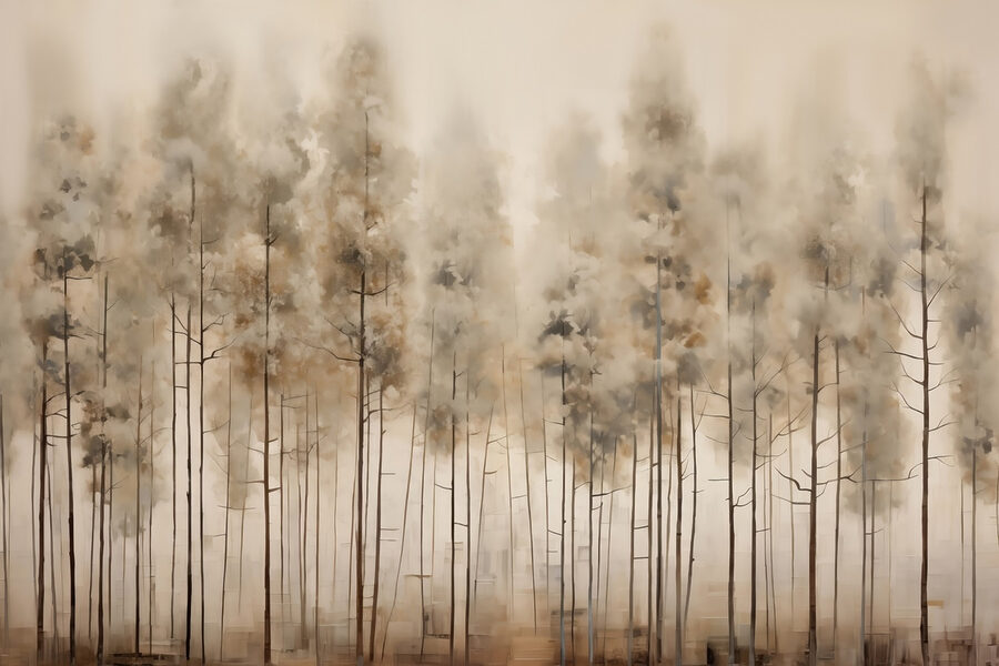 Group of trees in a forest