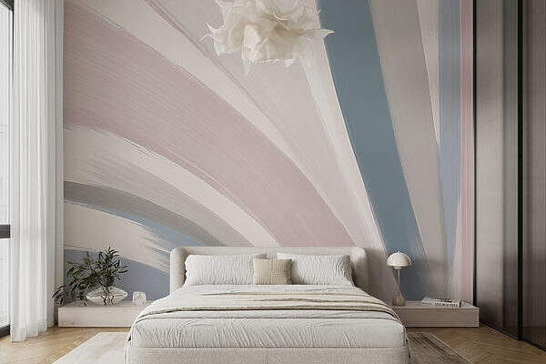 Soft colors blend in fluid strokes Soft colors blend in fluid strokes
