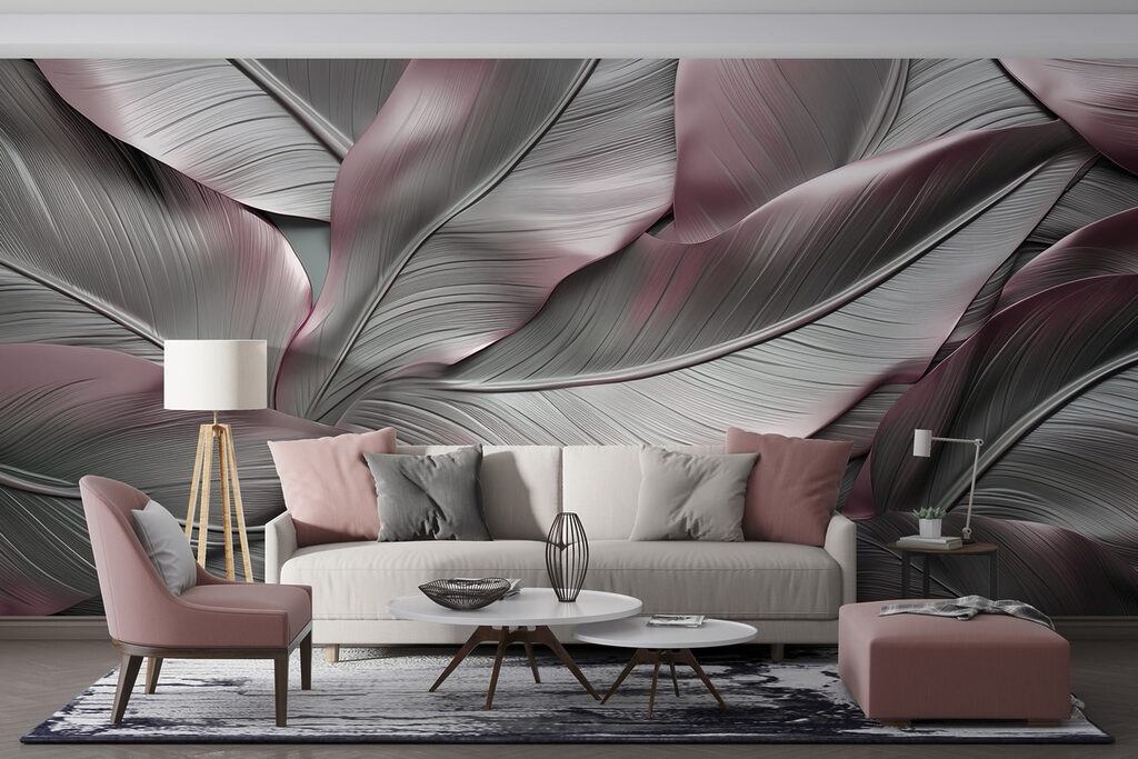 Elegant leaves in soft hues