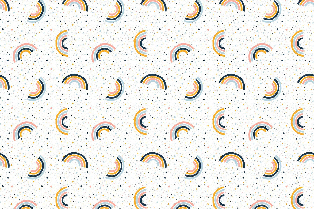 Pattern of colorful rainbows Pattern of colorful rainbows