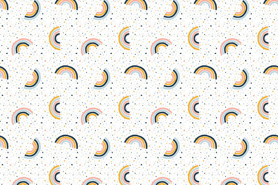 Pattern of colorful rainbows Pattern of colorful rainbows