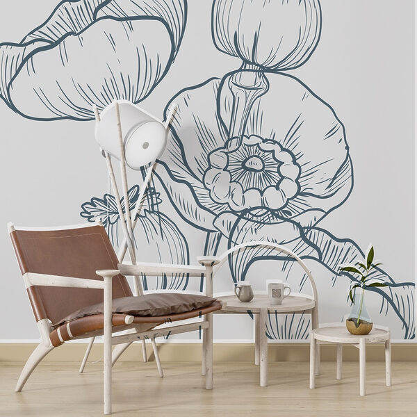 Drawing of flowers and buds Drawing of flowers and buds