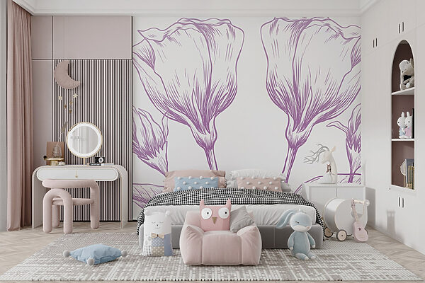 Delicate blooms in soft pastel hues Delicate blooms in soft pastel hues