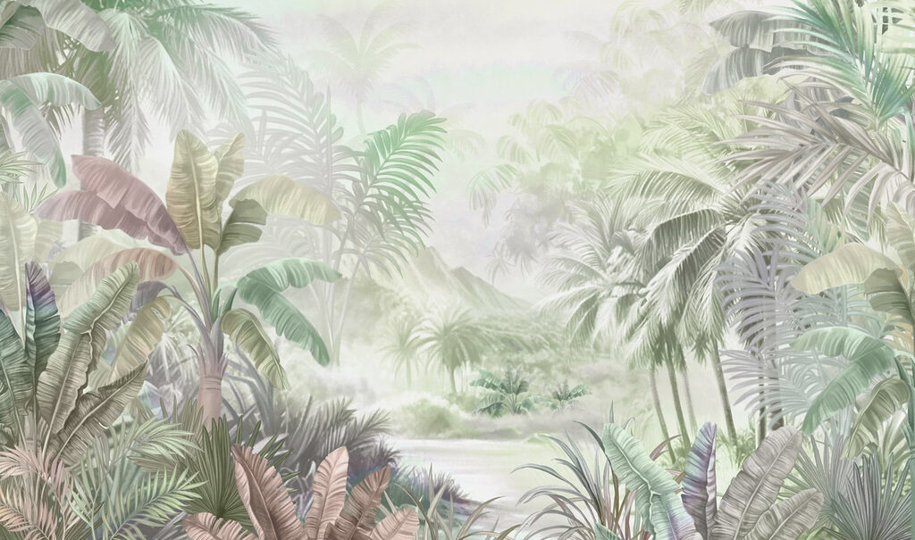 Painting of a forest Painting of a forest