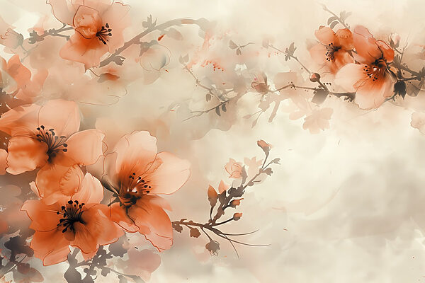 Delicate blooms in soft hues