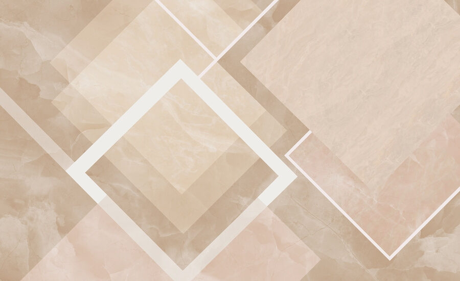 Soft shapes in muted tones.