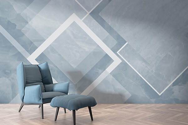 Blue and white background with white squares and lines Blue and white background with white squares and lines