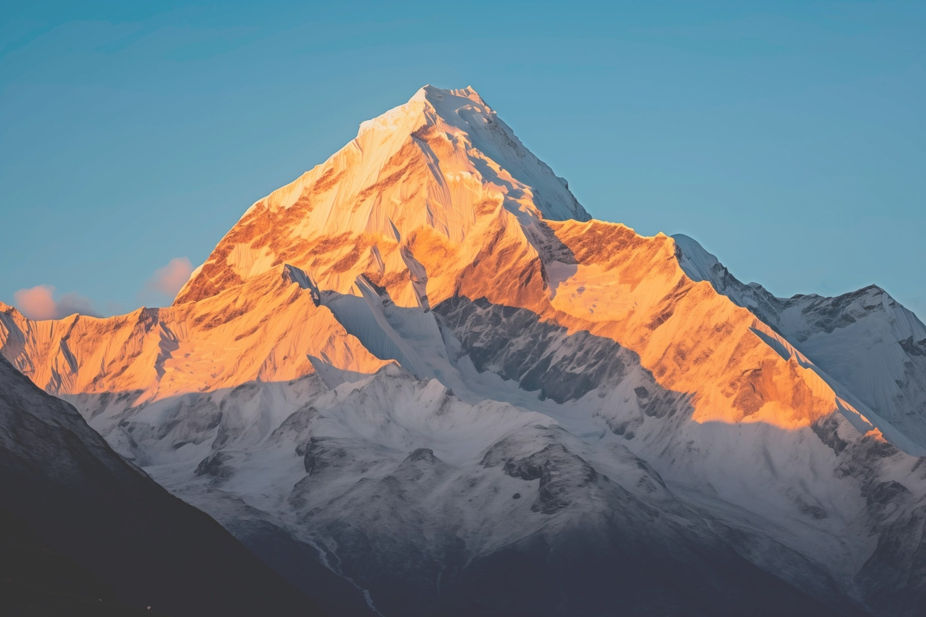 Mountain with snow on it