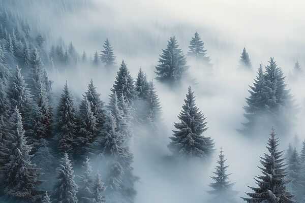 Group of trees covered in snow Group of trees covered in snow