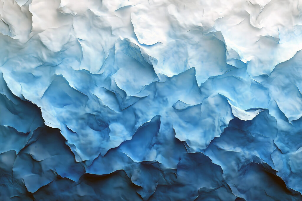 Mountains of textured icy hues. Mountains of textured icy hues.