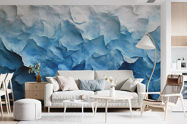 Mountains of textured icy hues. Mountains of textured icy hues.