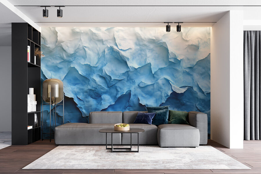 Mountains of textured icy hues. Mountains of textured icy hues.