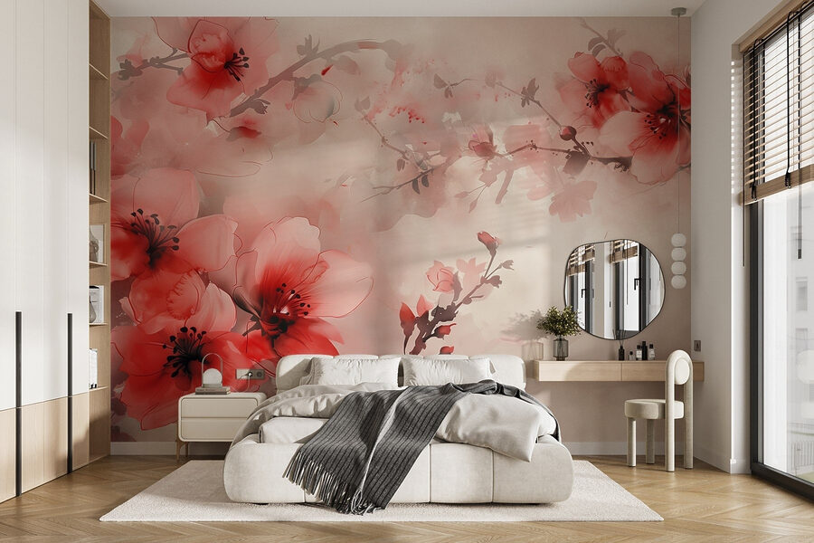Delicate blooms in soft hues.