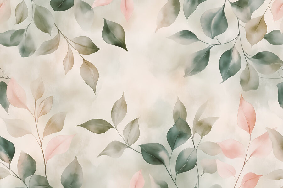 Wall murals Serene foliage in soft hues - Image 4