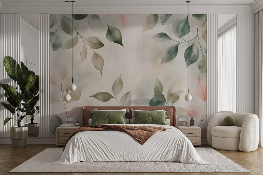 Wall murals Serene foliage in soft hues - Image 2