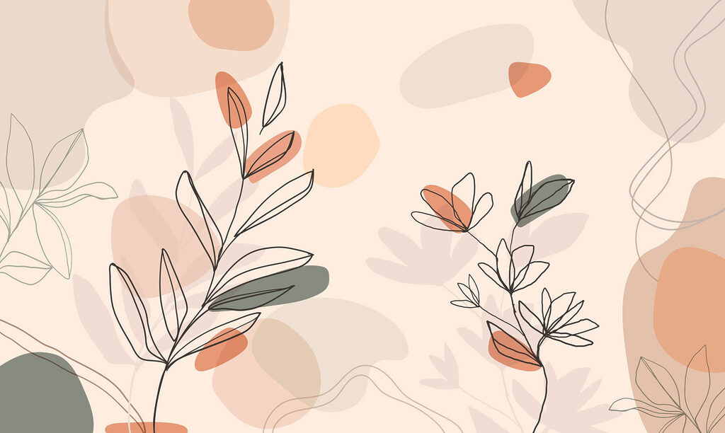 Drawing of leaves and flowers Drawing of leaves and flowers