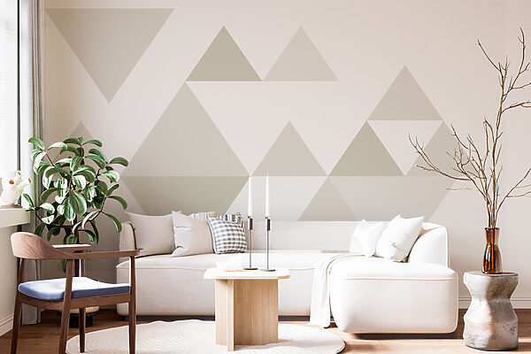 Group of triangles in a row Group of triangles in a row