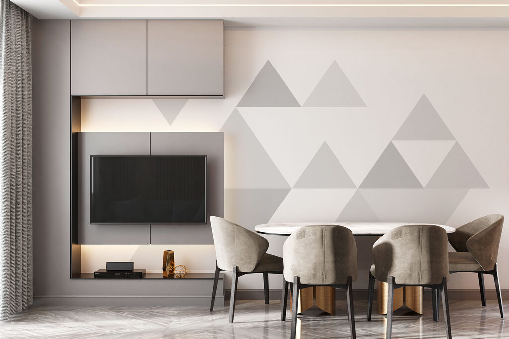 Group of triangles in a row Group of triangles in a row
