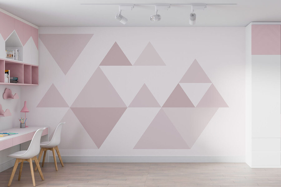 Group of triangles in a row