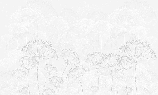 White background with flowers White background with flowers