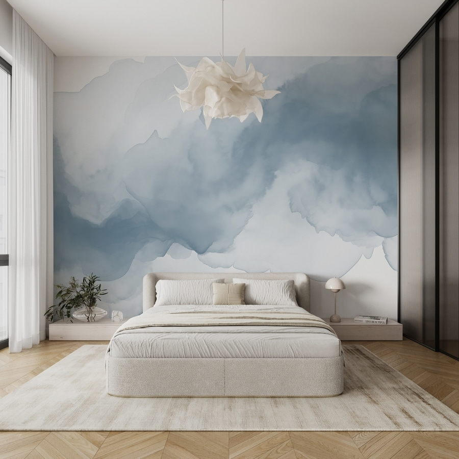 Soft waves of gentle hues.