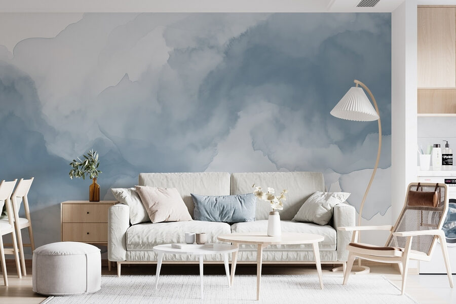 Soft waves of gentle hues.