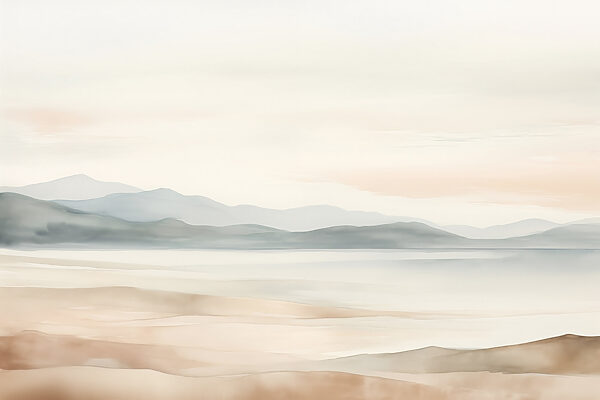 Landscape with hills and fog Landscape with hills and fog
