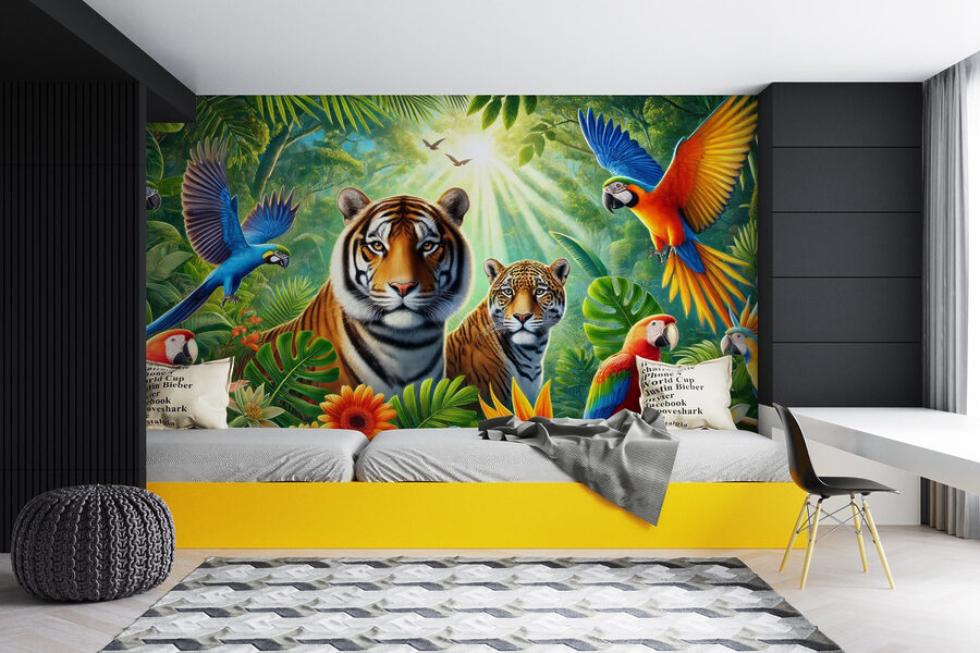 Wall murals Group of animals in the jungle - Image 3