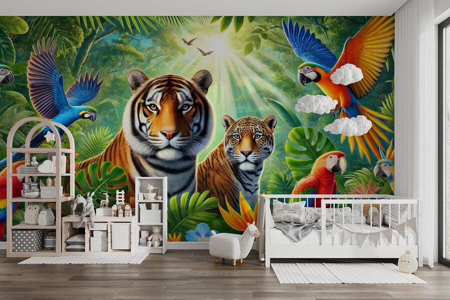 Wall murals Group of animals in the jungle - Image 6