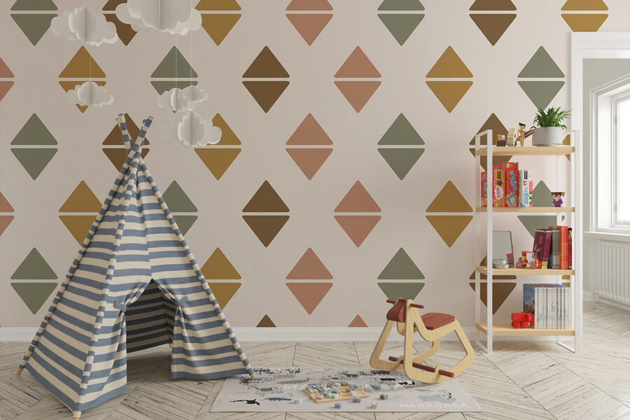 Wall murals Pattern of colorful diamonds
