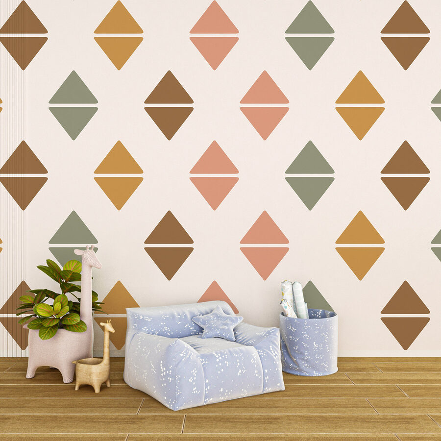Wall murals Pattern of colorful diamonds - Image 2