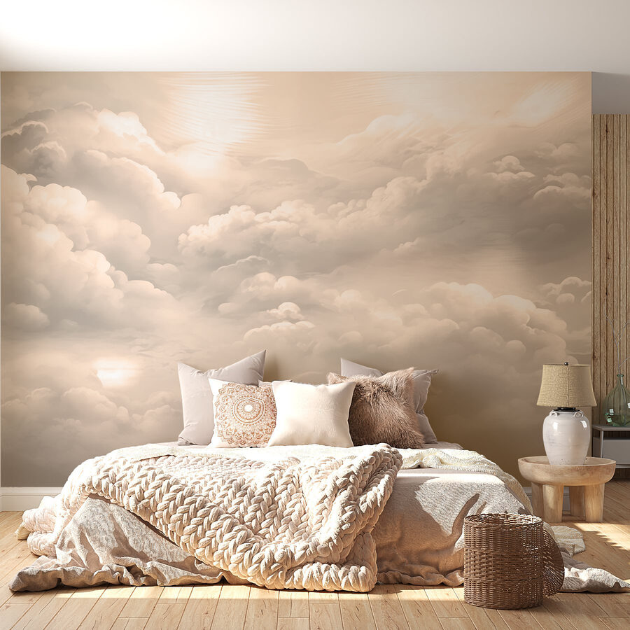 Soft clouds drifting across the sky