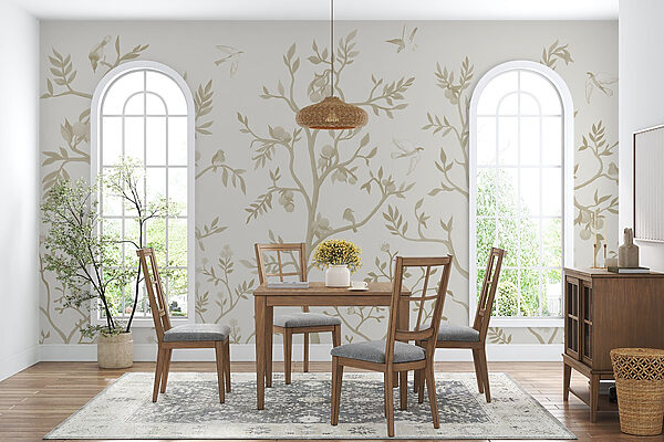 Wallpaper with birds and trees Wallpaper with birds and trees