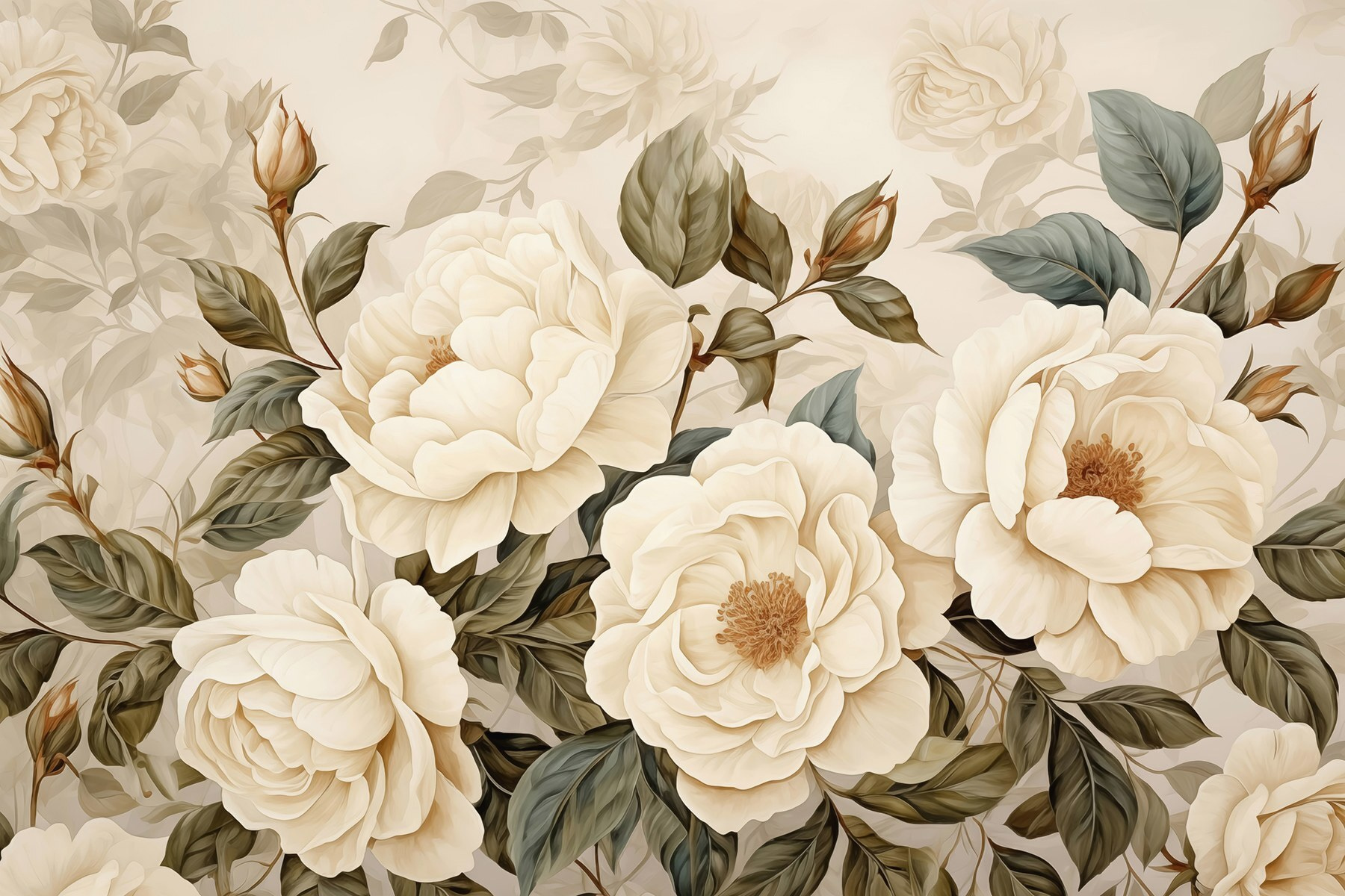 Soft blooms in gentle hues Soft blooms in gentle hues