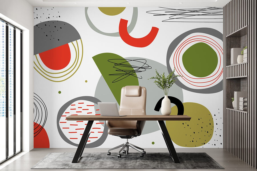 Colorful pattern with different shapes
