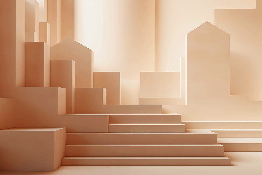 Set of stairs in a room