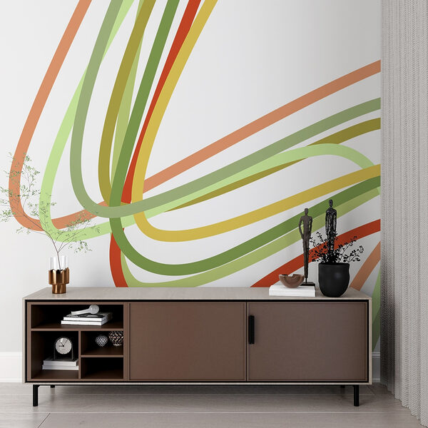 Colorful lines on a white background Colorful lines on a white background