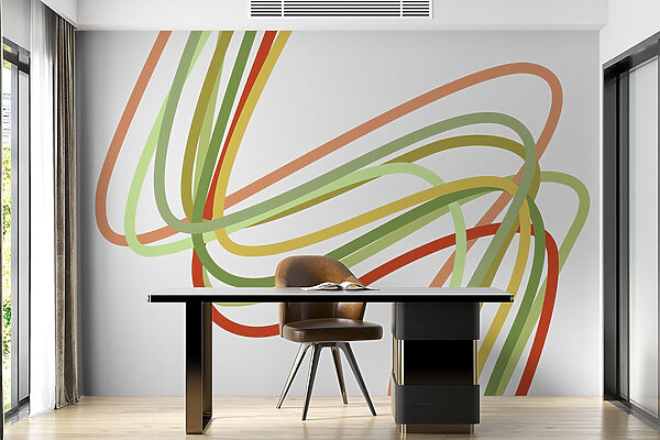 Colorful lines on a white background Colorful lines on a white background