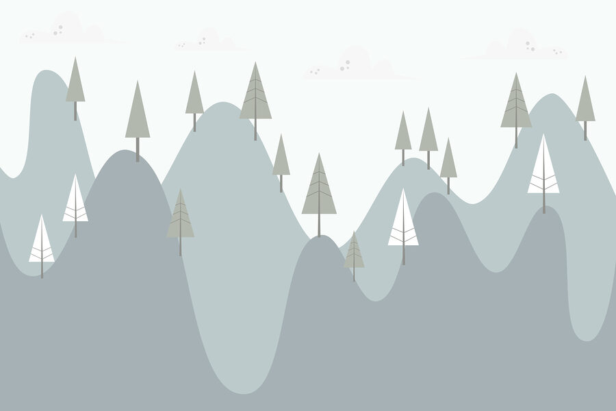 Mountain with trees on it